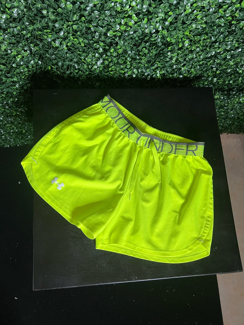 Under Armour Hi-Vis Yellow Loose Fit Athletic Shorts